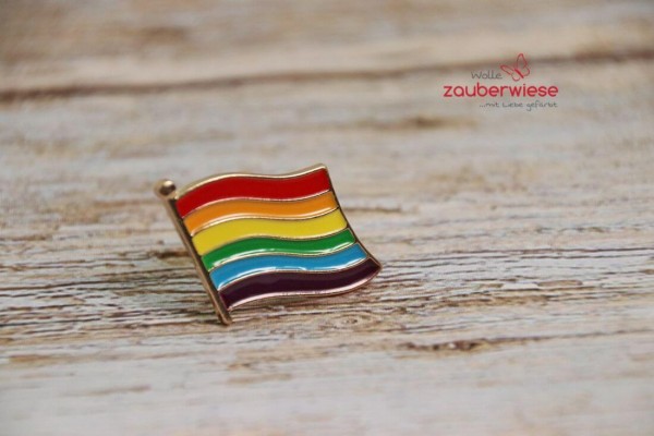 Emaille Pin Regenbogen Flagge