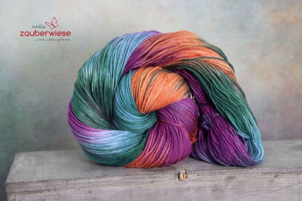 Blumenbeet, 4-fach Sockenwolle 400m, mulesingfrei