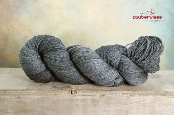 Anthrazit, 4-fach Sockenwolle 400m, mulesingfrei