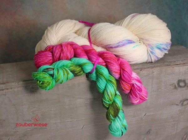 Sockenset Sommerspaß, 4-fach Sockenwolle 400m, mulesingfrei