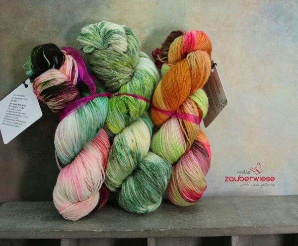 Unikat-Set, 4-fach und Merino Baumwolle