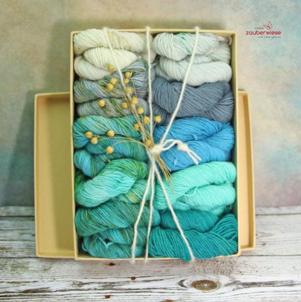 Kreativ-Set Sockenwolle (10 x 20g) Himmel und Meer