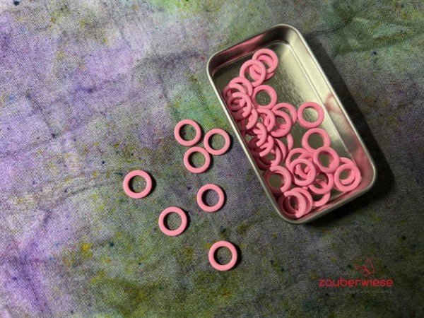 Maschenmarkierer 40 Stück, klein rosa