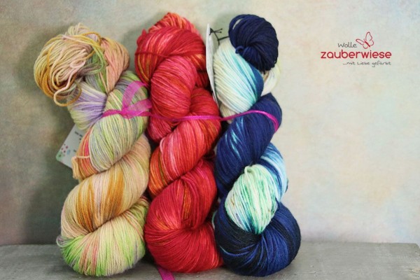 Unikat-Set, 4-fach Sockenwolle