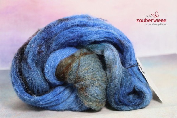 Nachthimmel Baby Alpaka Merino Seide Flausch