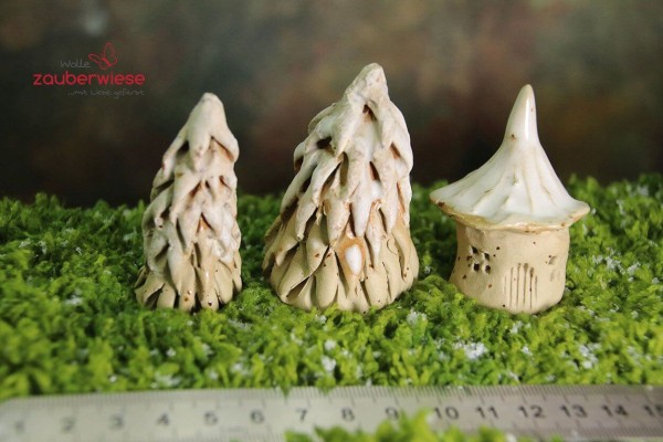 Handgemachten Dekoelemente aus Keramik bzw. Porzellan