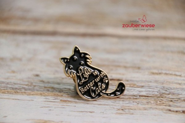 Emaille Pin Life Cats