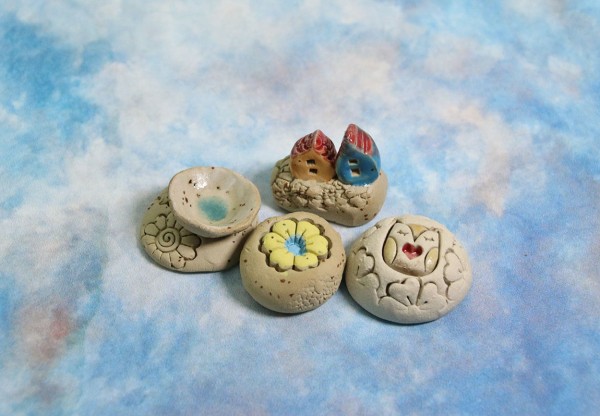 Handgemachte Tränkesteine für Insekten, 4 Stück