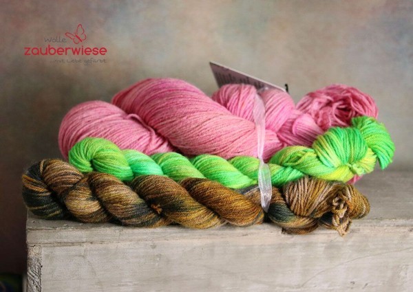 Sockenset Waldblume, 4-fach Sockenwolle 400m, mulesingfrei