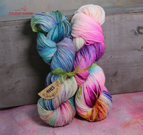 Unikat-Set, 4-fach Sockenwolle