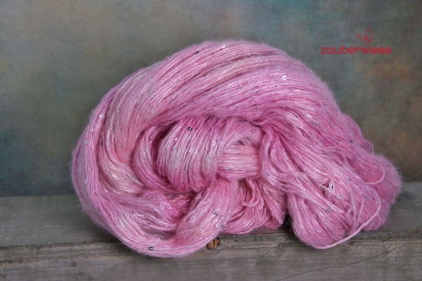 Röschen, Pailletten Flauschgarn 390m, 100g