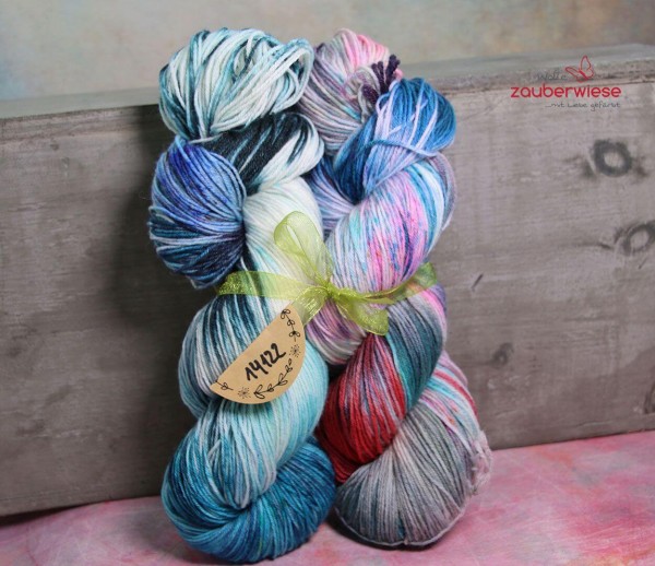 Unikat-Set, 4-fach Sockenwolle