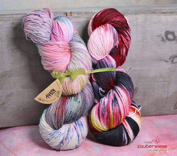 Unikat-Set, 4-fach Sockenwolle