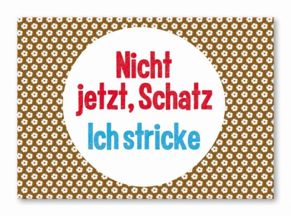 Schatz Ich stricke Postkarte