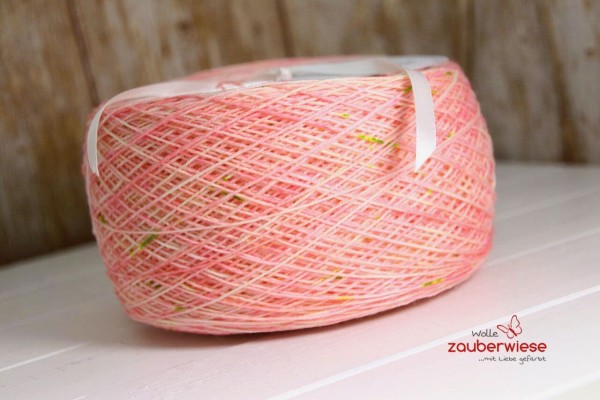 Rosé gesprenkelt 310g, Merino superwash 530m mulesingfrei
