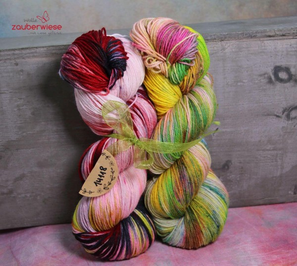 Unikat-Set, 4-fach Sockenwolle