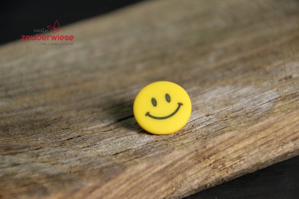 Knopf 15mm Smiley gelb