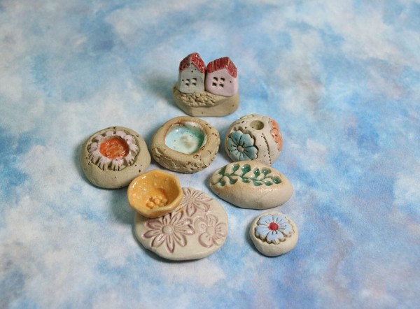 Handgemachte Tränkesteine für Insekten, 7 Stück