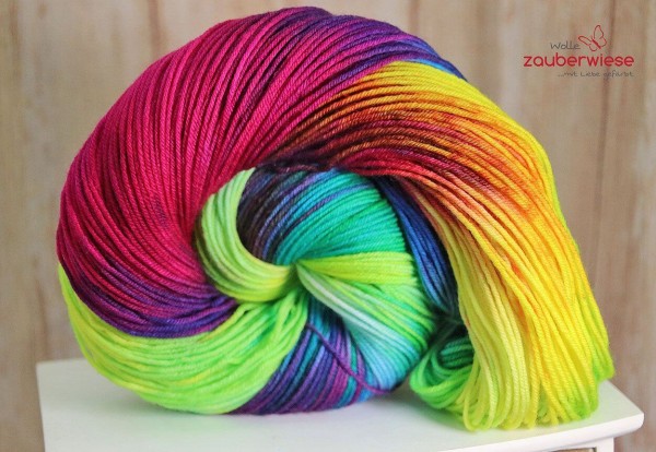 Regenbogenfunken,  Merino Nylon 425m