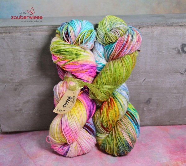 Unikat-Set, 4-fach Sockenwolle