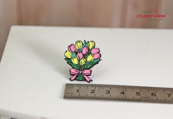 Emaille Pin Blumenstrauß