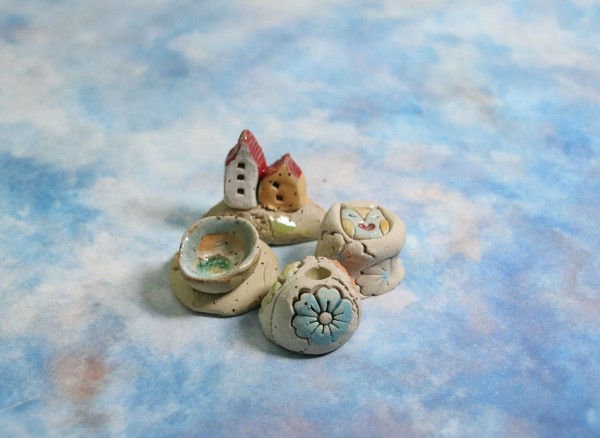 Handgemachte Tränkesteine für Insekten, 4 Stück