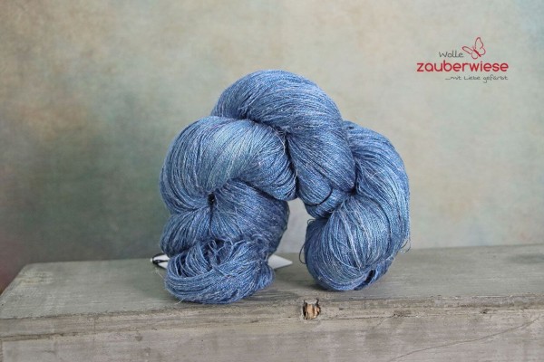 Jeansfarben, Seide Leinen 1500m