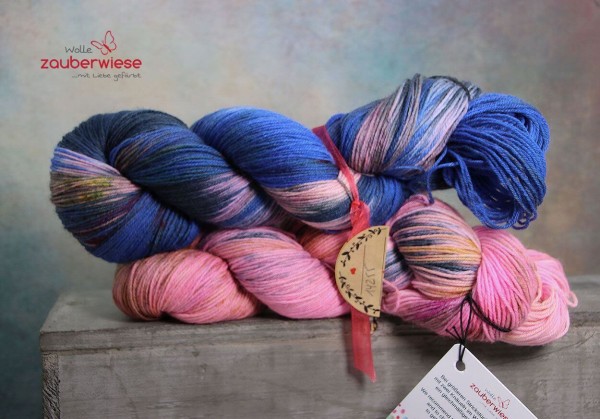 Unikat-Set, 4-fach Sockenwolle
