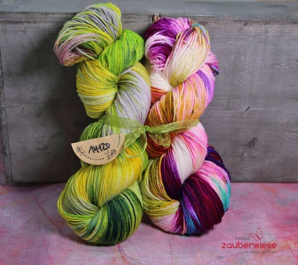 Unikat-Set, 4-fach Sockenwolle