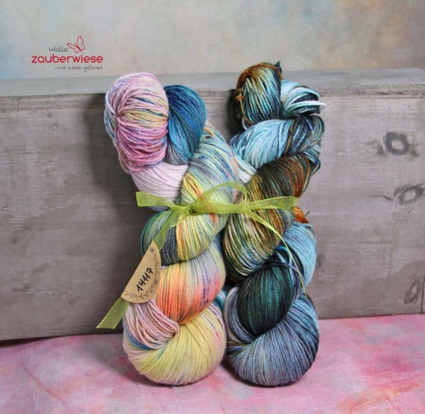 Unikat-Set, 4-fach Sockenwolle
