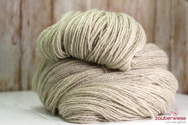 ungefärbt, Shetland, Blue Faced Leicester, Alpaka, 350m ohne superwash Ausrüstung, mulesingfrei 