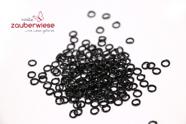 200 Biegeringe, 4mm, schwarz