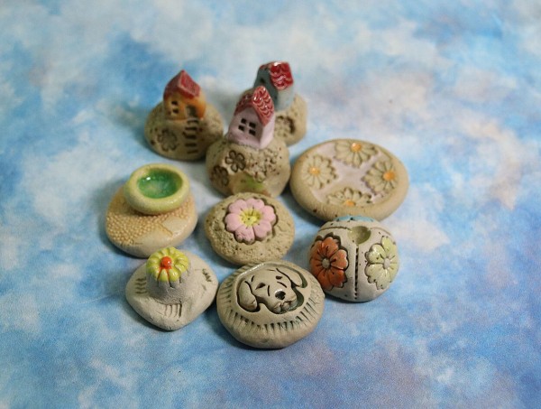 Handgemachte Tränkesteine für Insekten, 9 Stück