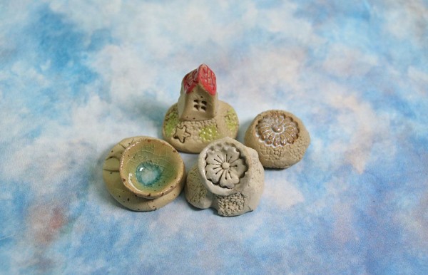 Handgemachte Tränkesteine für Insekten, 4 Stück