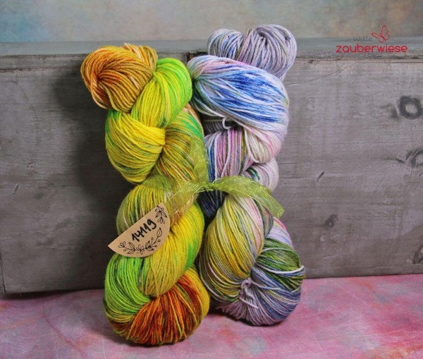 Unikat-Set, 4-fach Sockenwolle