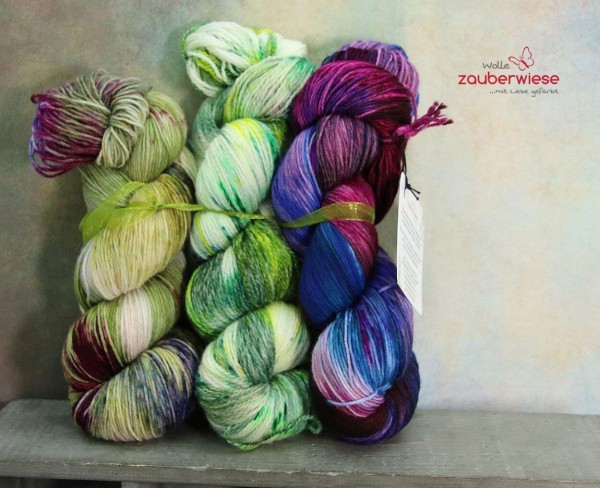 Unikat-Set, 4-fach und Merino Baumwolle