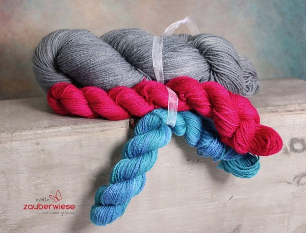 Sockenset kosmisch, 4-fach Sockenwolle 400m, mulesingfrei