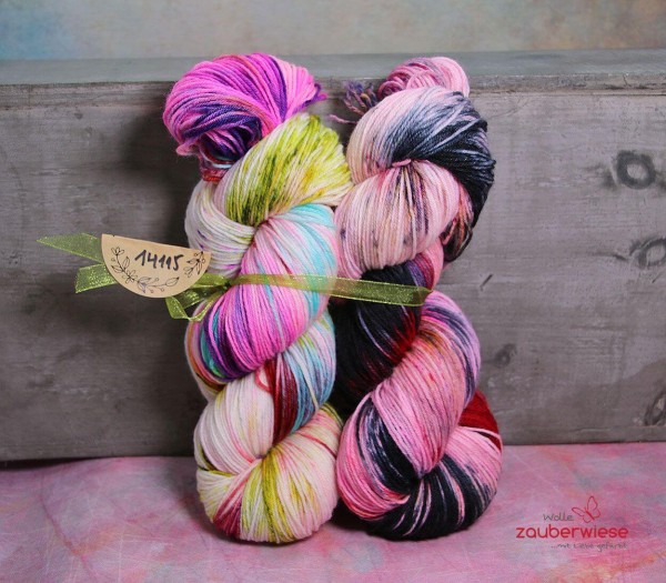 Unikat-Set, 4-fach Sockenwolle