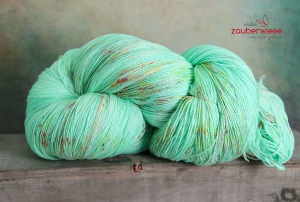 Rost auf Mint, Merino superwash 530m mulesingfrei