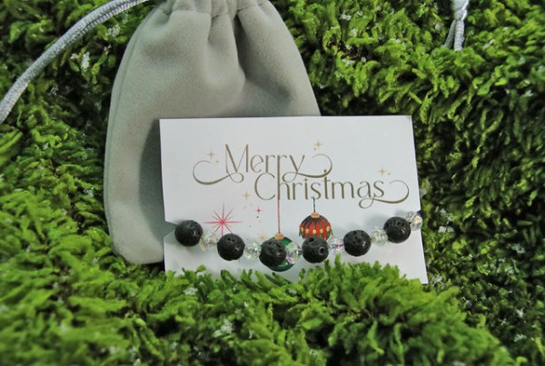 Perlen Armband mit Lavaperlen 