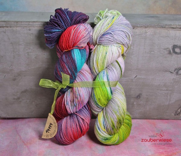 Unikat-Set, 4-fach Sockenwolle