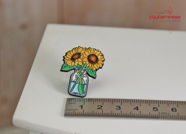 Emaille Pin Sonnenblume