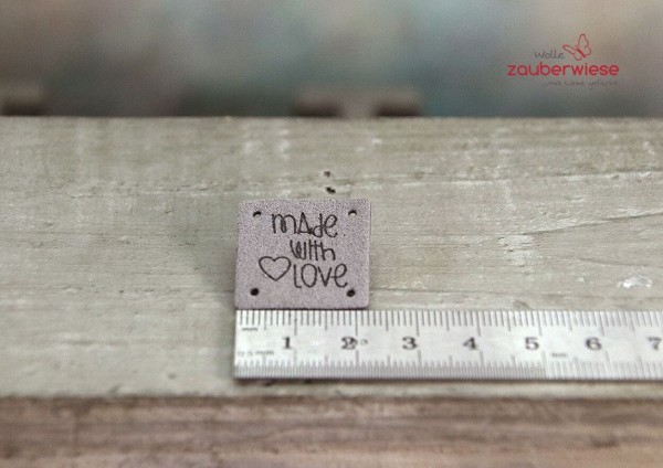 Etikett handmade, grau