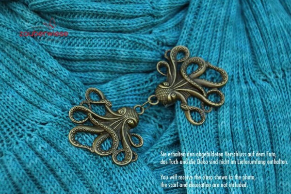 Tuchklammer Oktopus bronzefarben