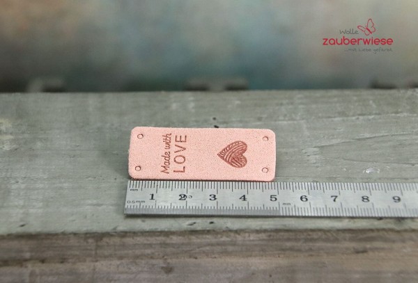 Etikett made with love, rosé