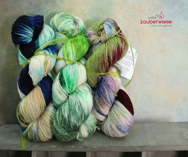 Unikat-Set, 4-fach und Merino Baumwolle
